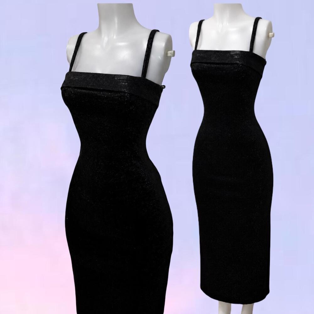 Vi take 90s y2k black velvet maxi dress